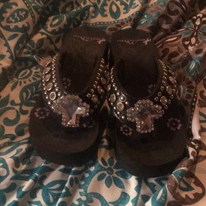 Montana West bling flip flops